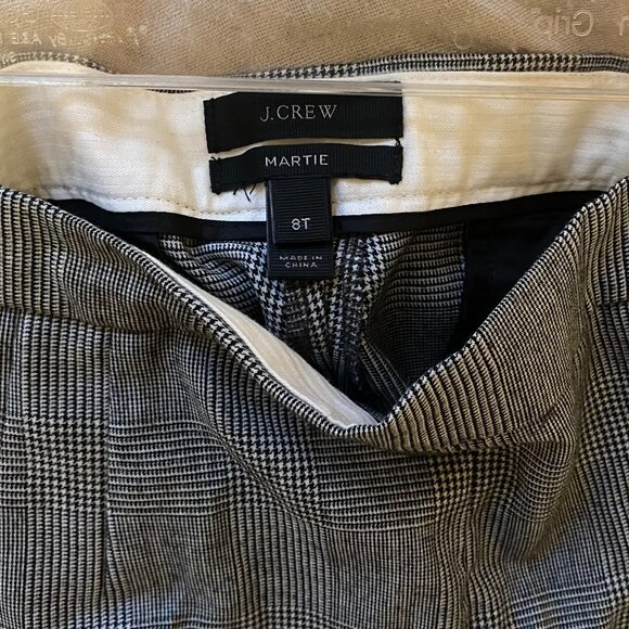 J. Crew Martie Pants, tux stripe, 8T, Houndstooth grey - Picture 5 of 6